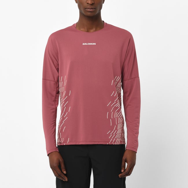 Тениска Salomon Sense Aero Graphic Long Sleeve T-Shirt Розово | LC2697500, 0