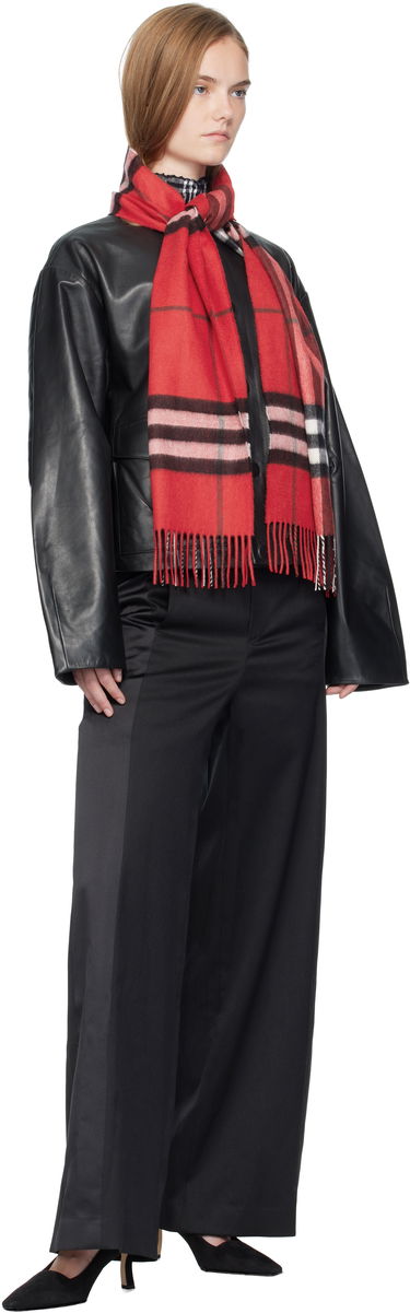 Шал Burberry Burberry Check Cashmere Scarf Червено | 8112640, 1
