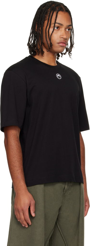 Тениска Marine Serre Moon Logo Jersey Loose Fit Short Sleeve T-Shirt Бяло | MTT077BCJER0009, 4