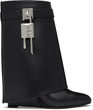 Кецове и обувки Givenchy Givenchy Shark Lock Wedge Ankle Boots Черно | BE602RE147001, 0