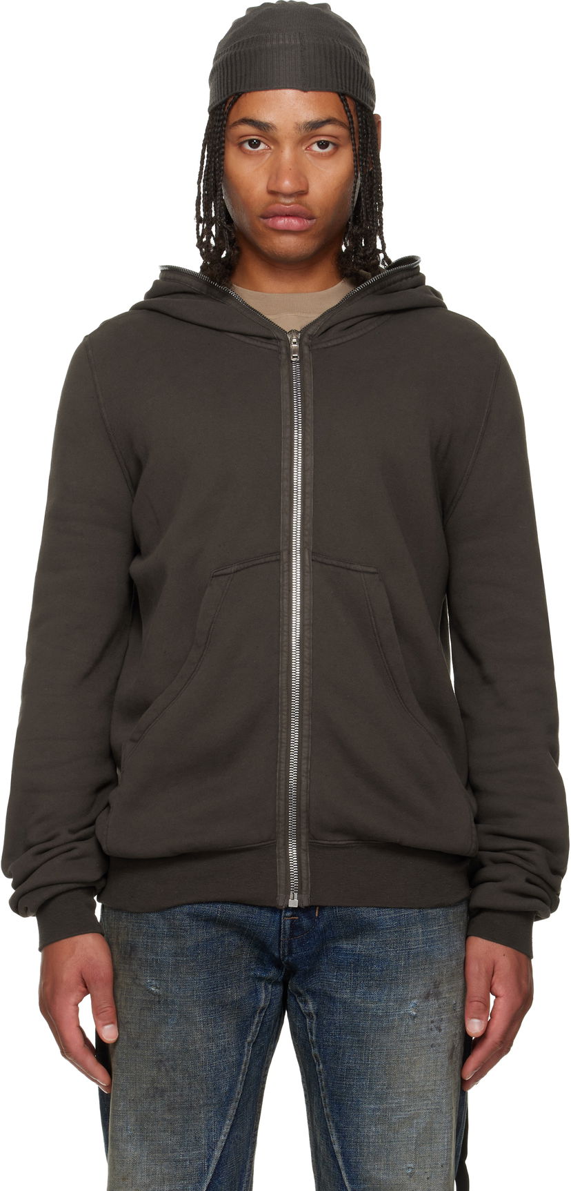 Суитчър Rick Owens DRKSHDW Concordians Micro Mountain Hoodie Сиво | DU02E7291 FSLP