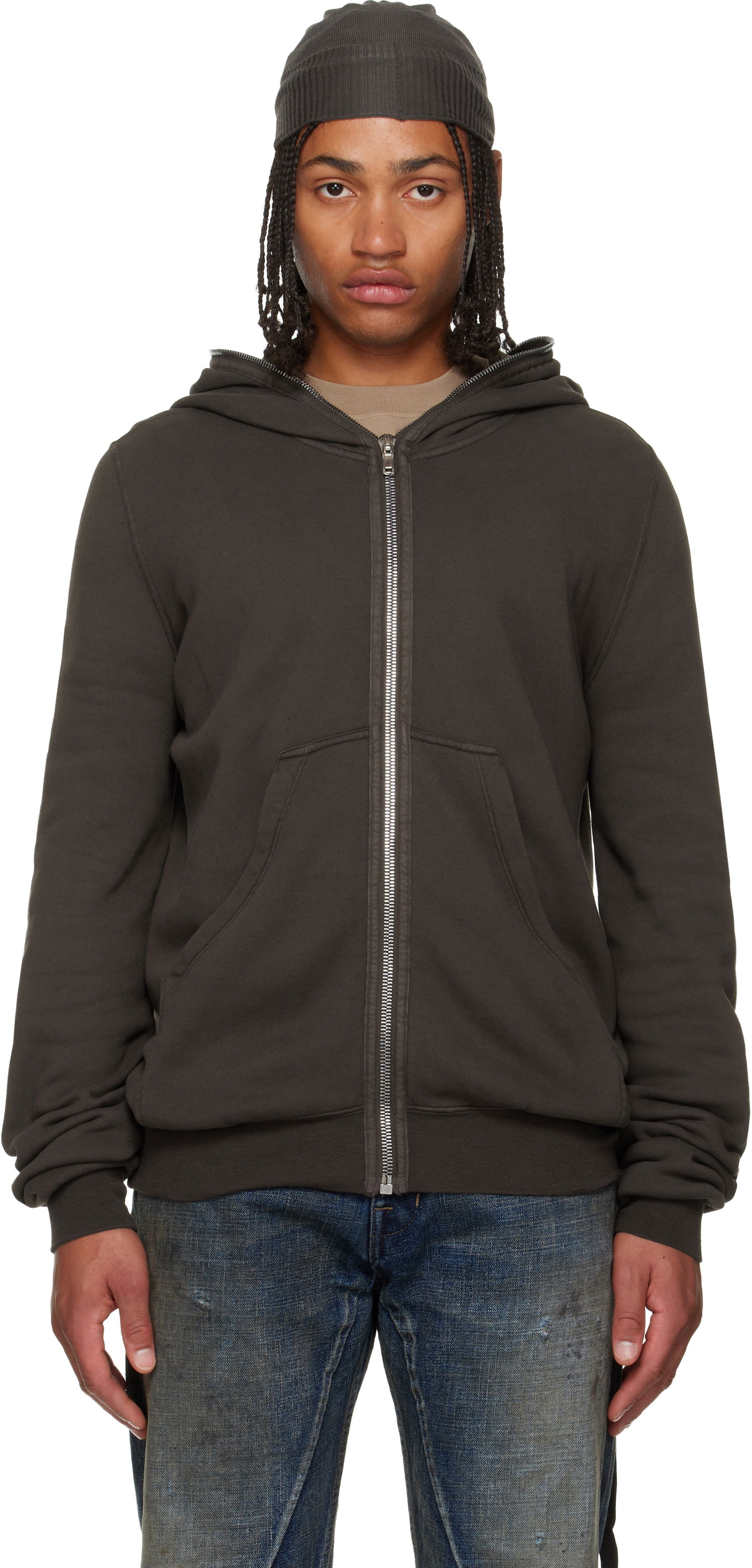 Суитчър Rick Owens DRKSHDW Concordians Micro Mountain Hoodie Сиво | DU02E7291 FSLP, 0