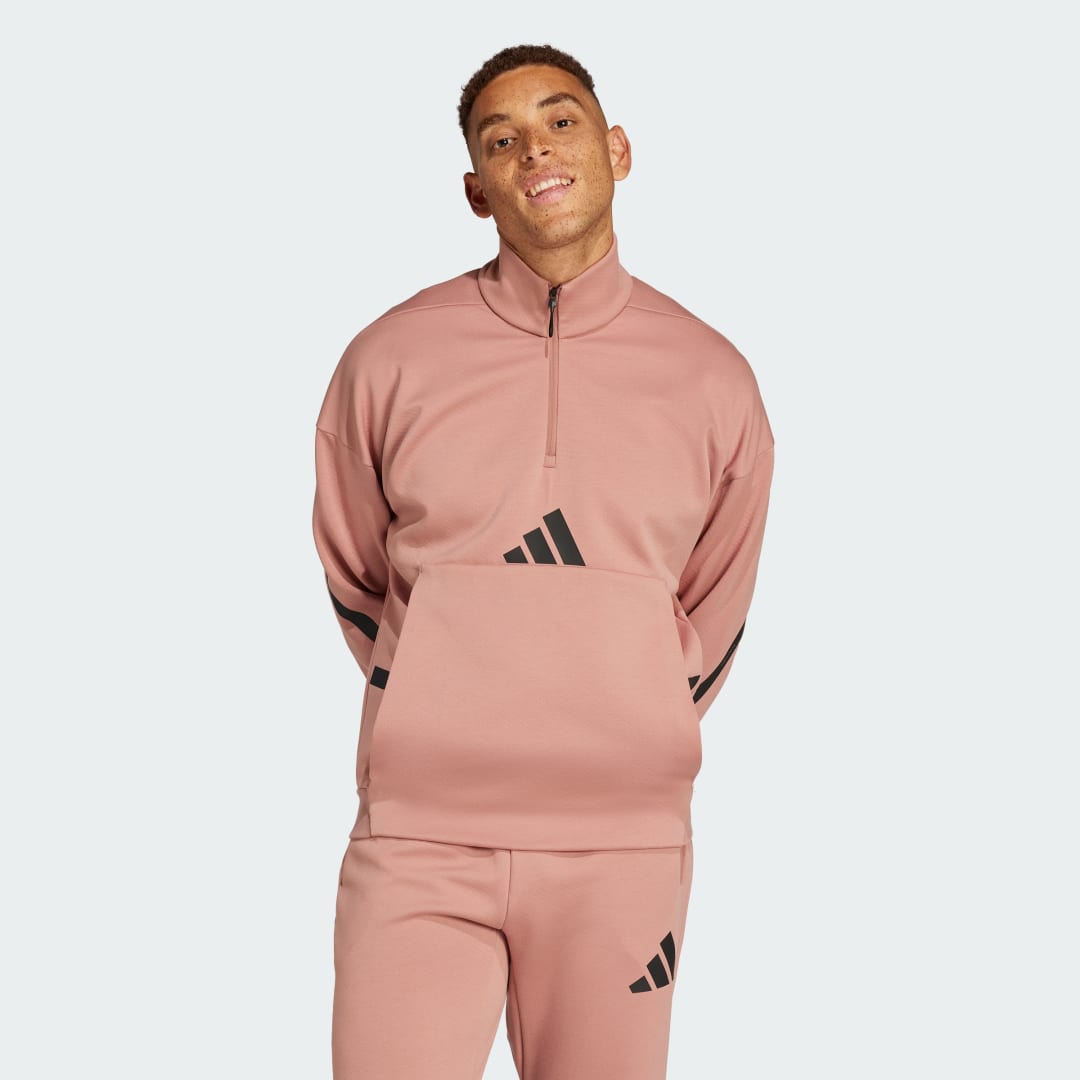 Пуловер adidas Performance Z.N.E. Quarter-Zip Sweatshirt Розово | JC5485, 0