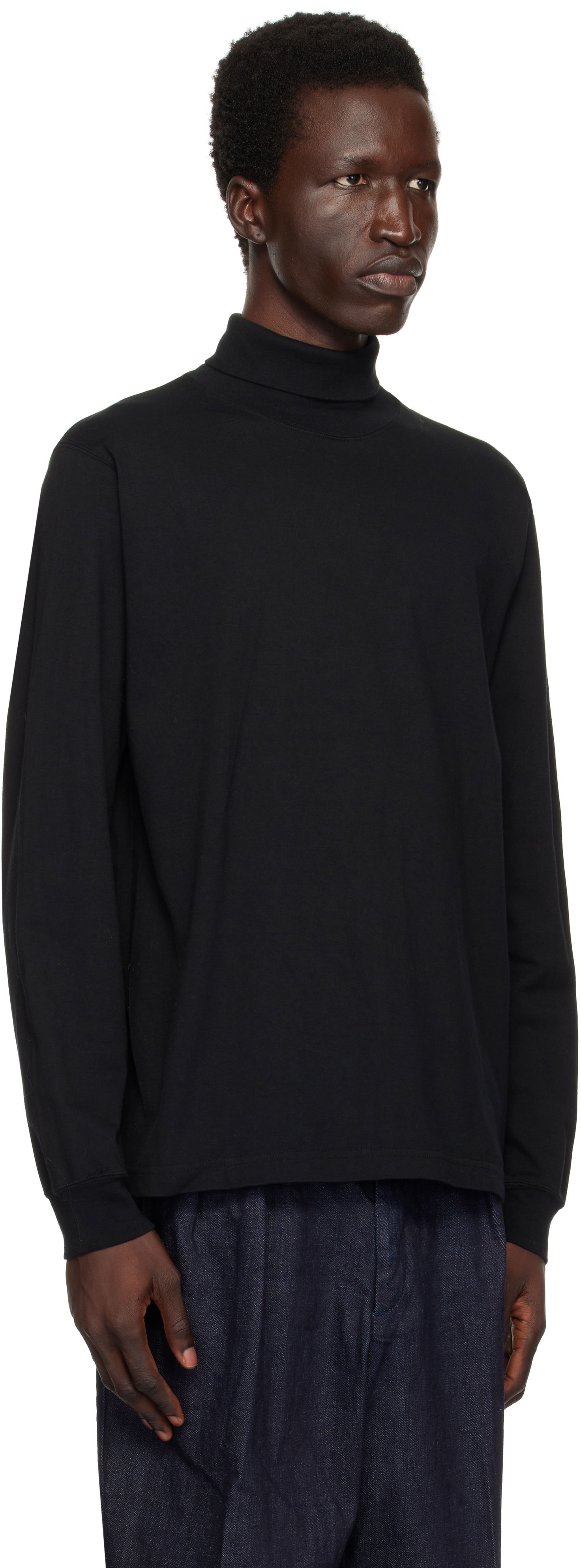 Пуловер BEAMS BEAMS PLUS Pima Cotton Turtleneck Черно | 38140022156, 1