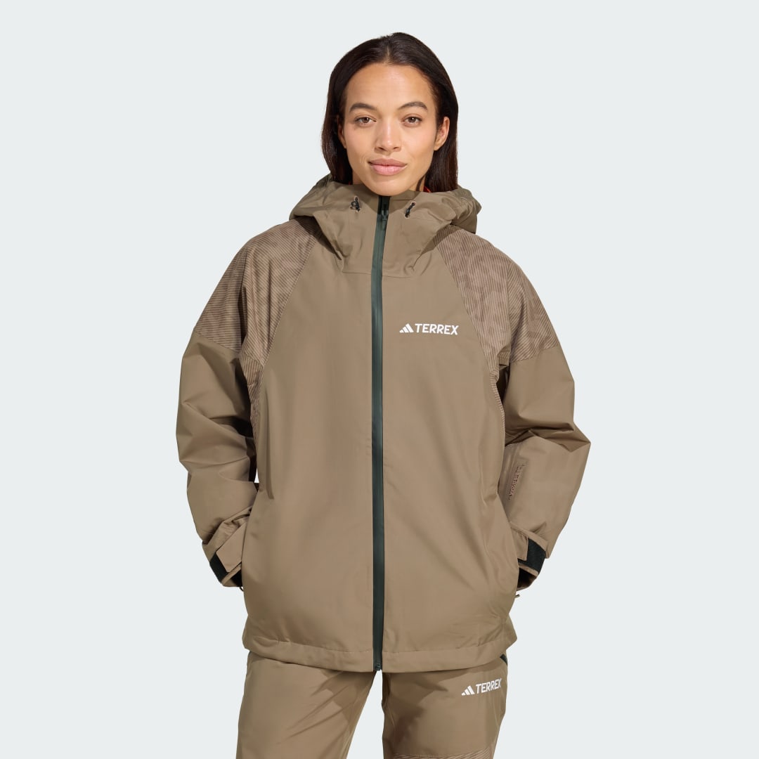 Яке adidas Performance Terrex Xperior Hybrid PRIMEKNIT CLIMAPROOF+ Hooded Jacket Бежово | JM3046, 0
