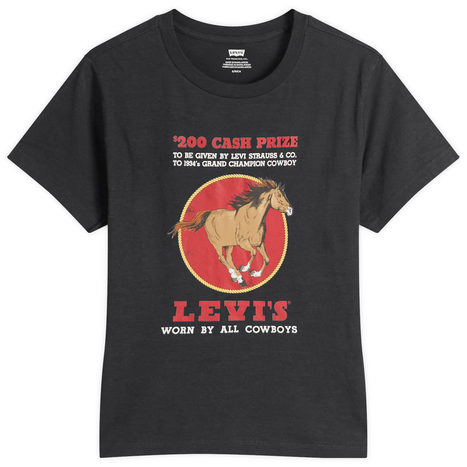 Тениска Levi's Horse Print T-Shirt Черно | A8804-0063, 0