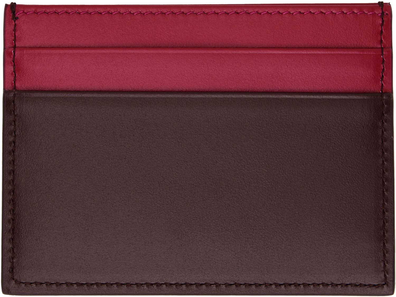 Портфейл Dolce & Gabbana Dolce&Gabbana Calfskin DG Logo Card Holder Бургунди | BI0330 A9M75, 1