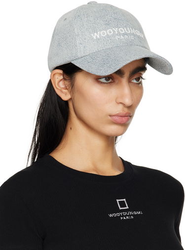 Шапка с козирка WOOYOUNGMI WOOYOUNGMI Embroidered Denim Baseball Cap Сиво | W241AC52, 1