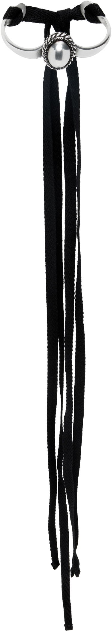 Гривна Ann Demeulemeester Ann Demeulemeester Leja Cabochon Cord Bracelet Черно | B0012994-JW021-070, 0