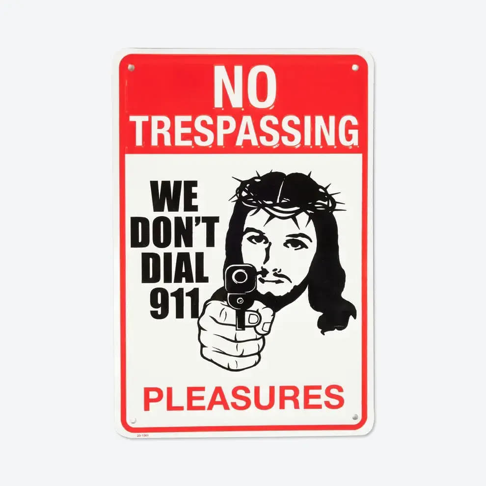 Домашен декор Pleasures Trespass Tin Sign Бяло | P24SP063 WHITE, 0