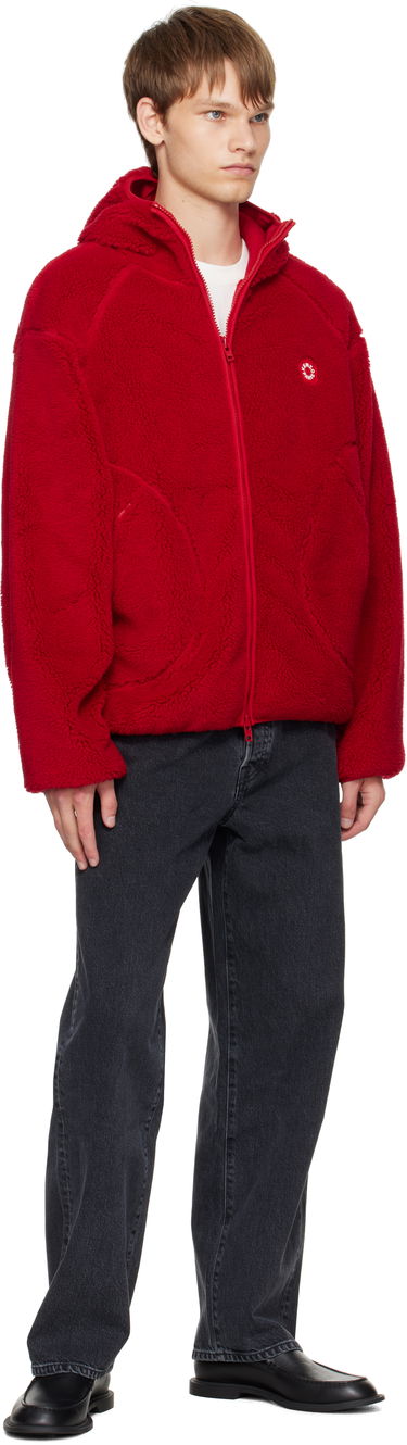 Яке KENZO Kenzo Paris 'Boke Flower 2.0' Fleece Zip-Up Hoodie Червено | FF65BL5504FP, 3