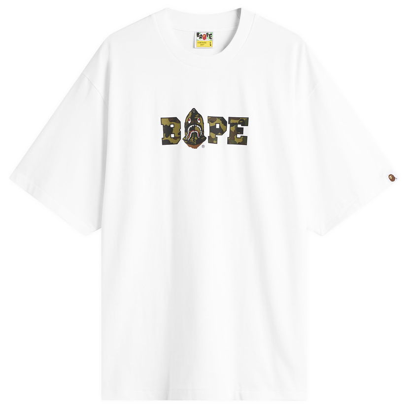 Тениска BAPE A Bathing Ape 1st Camo BAPE Logo T-Shirt Бяло | 001TEL801315M-WHT