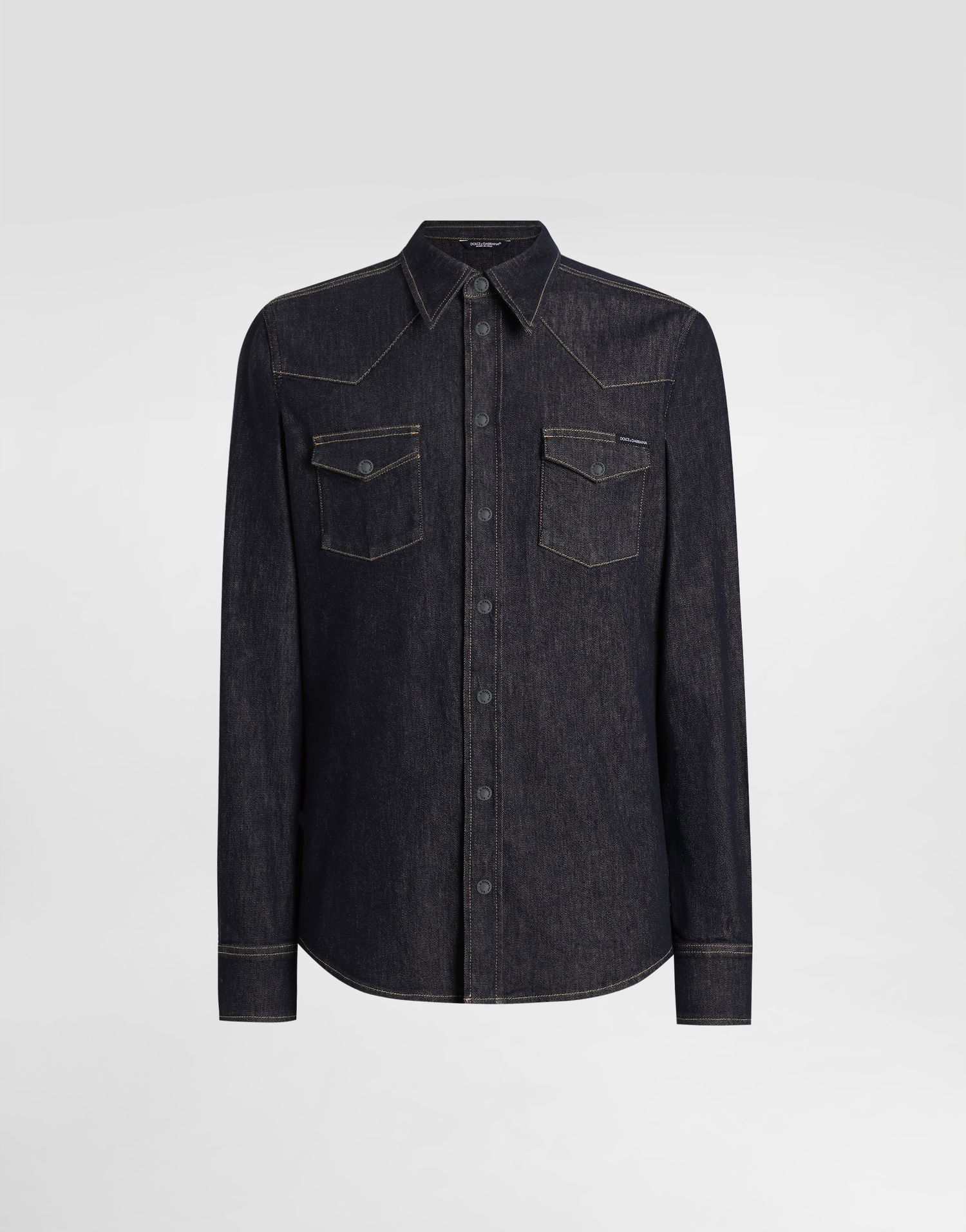 Риза Dolce & Gabbana Dolce & Gabbana Men's Stretch Denim Shirt Синьо | G5JC8DG8NH9S9001, 0