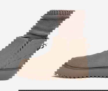 Кецове и обувки UGG Classic Ultra Mini Sock'd Plateau Boot Сиво | 1170712-SKP, 2
