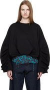 Dries Van Noten Oversized Draped Crewneck Sweatshirt