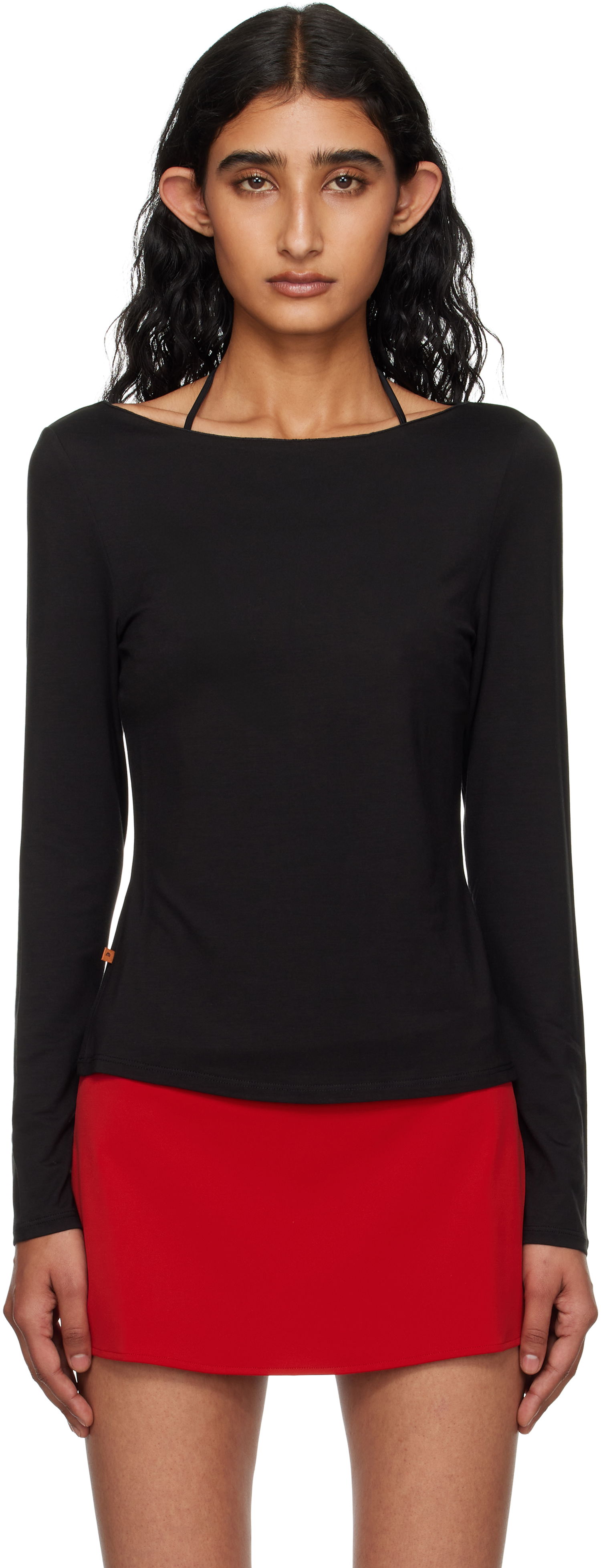 Тениска Miaou Miaou Amelia Long Sleeve T-Shirt Черно | 7183LJBBLK, 0