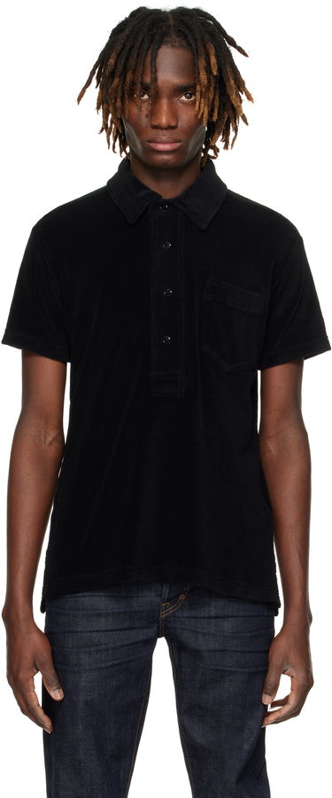 Поло тениска Tom Ford Tom Ford Towelling Polo Черно | JPS009-JMC053S25, 0