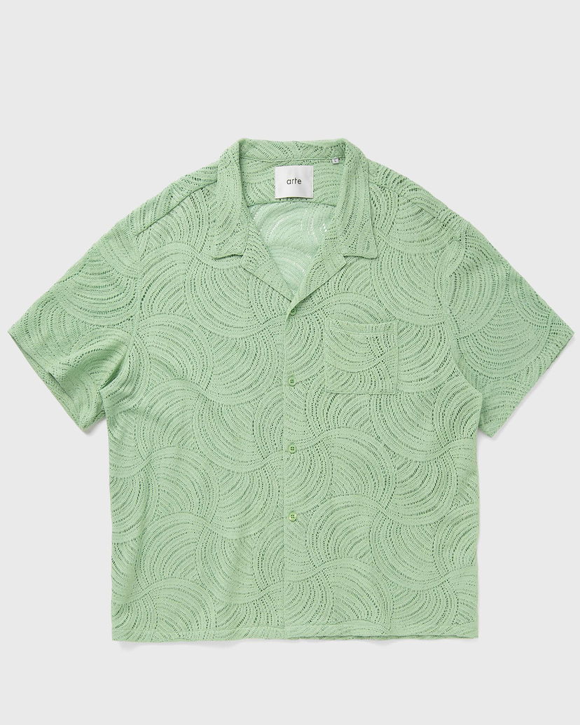 Риза Arte Antwerp Circle Croche Shirt Зелено | SS24-116S-GREEN