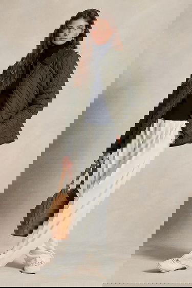 Яке Polo by Ralph Lauren Lightweight Diamond Quilted Jacket with Corduroy Collar Зелено | 211965336, 2