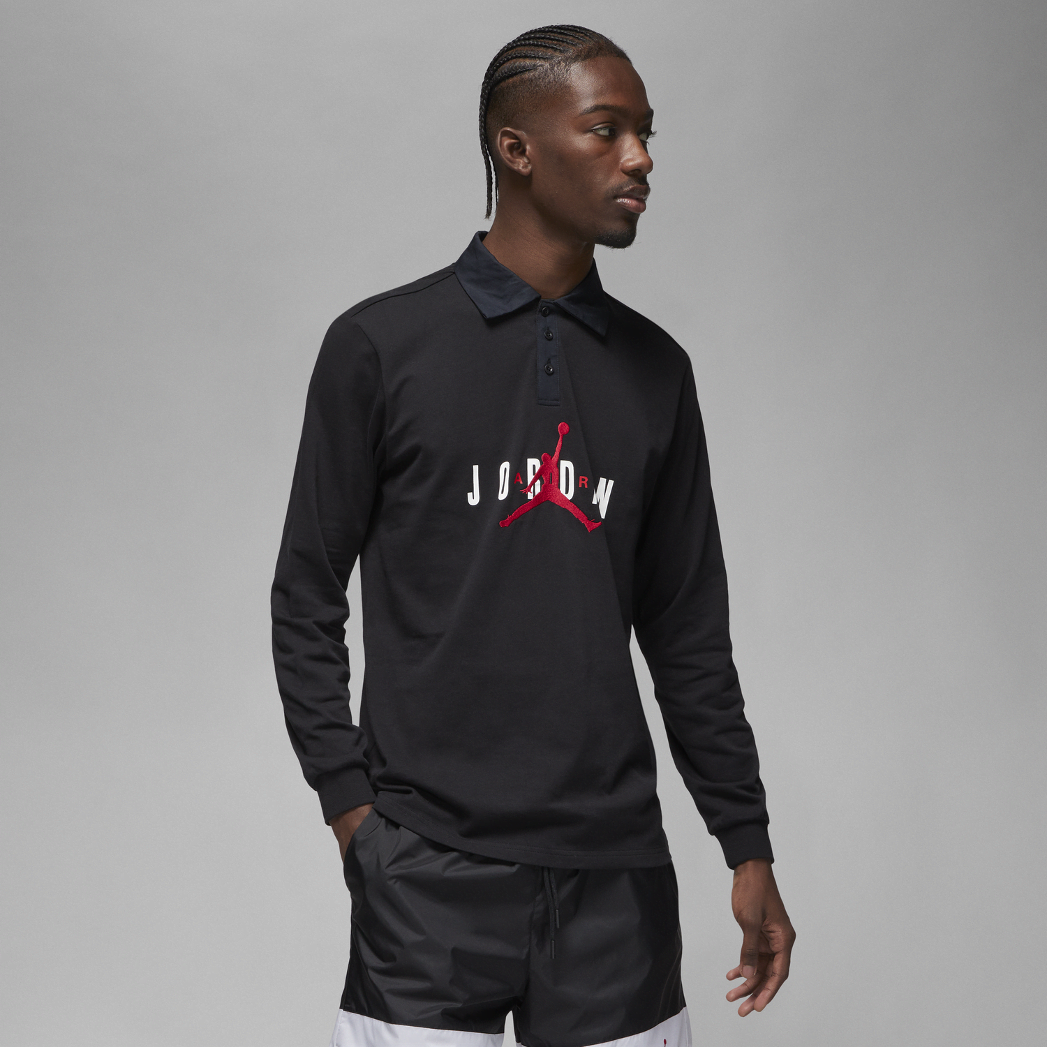 Поло тениска Jordan Essentials Rugby Polo Shirt Черно | DV7654-010, 0