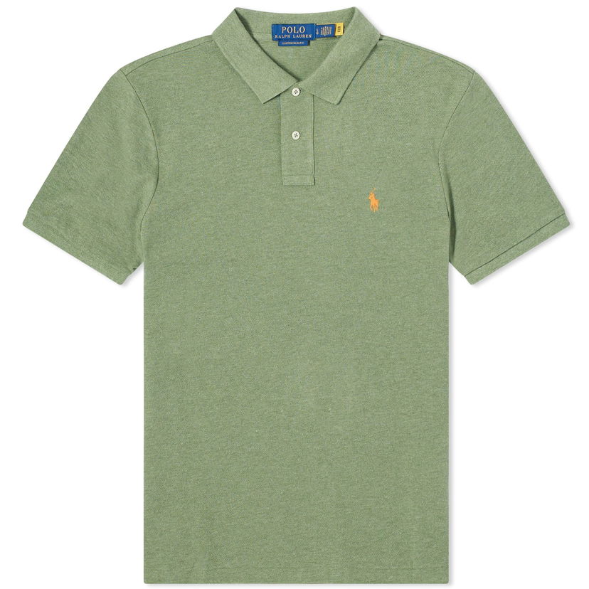 Поло тениска Polo by Ralph Lauren Custom Fit Polo Shirt Зелено | 710680784367