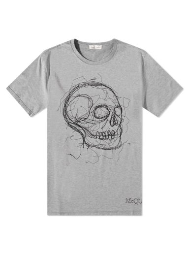 Тениска Alexander McQueen Oversized Skull Tee Сиво | 735266QUZ43-0902