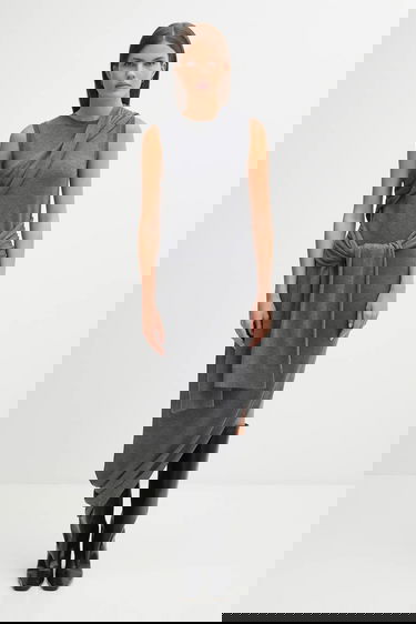 Pокля JW Anderson JW Anderson Tie Detail Sleeveless Maxi Dress Сиво | KW1445.YN0320, 0