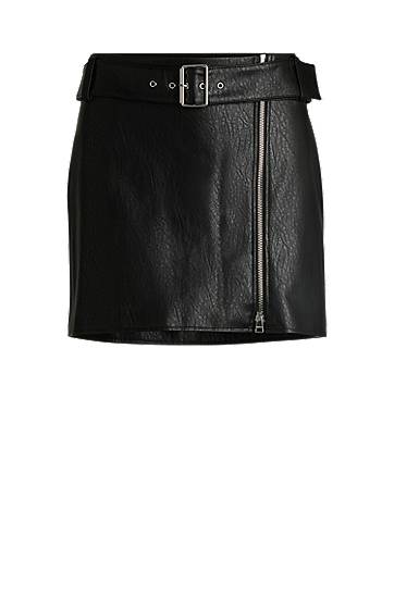 Пола BOSS Faux Leather Mini Skirt with Belt Черно | 50533859, 0