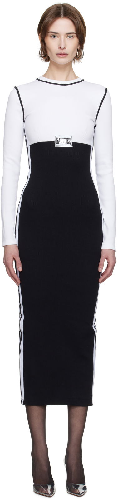 Pокля Jean Paul Gaultier Jean Paul Gaultier Color-Block Maxi Dress Черно | 25/33-F-RO343P-J080-0100, 0
