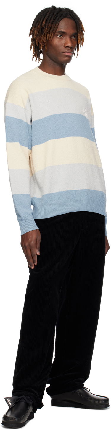 Пуловер KENZO Kenzo Paris Embroidered Striped Sweater Синьо | FF55PU7063CC, 3