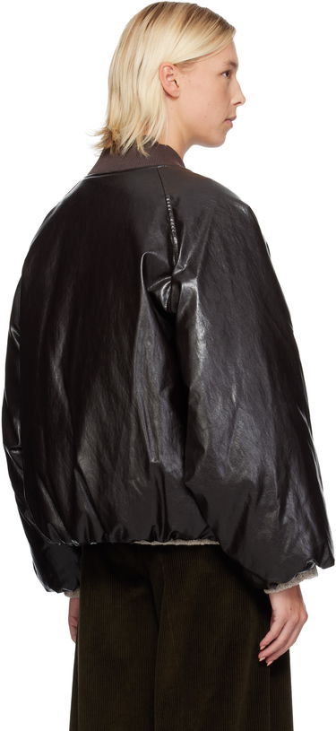 Пухо яке Max Mara Potente Faux-Leather Down Jacket Кафяво | 2525486042600, 2