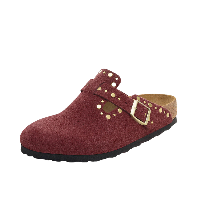 Boston Rivet Suede Leather Regular Fit Clog