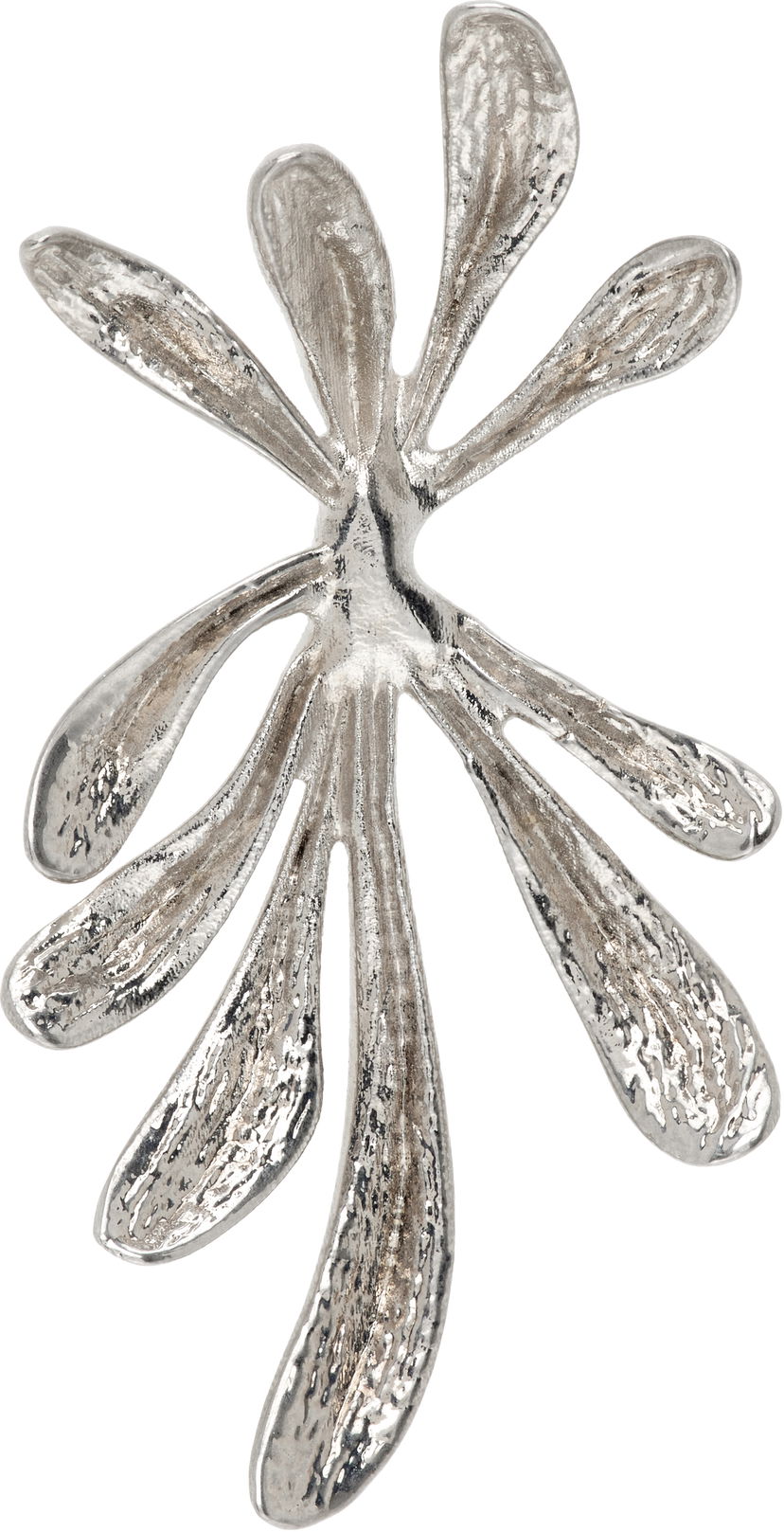 Обеци Dries Van Noten Dries Van Noten Textured Floral Single Earring Металик | 252-028202-083