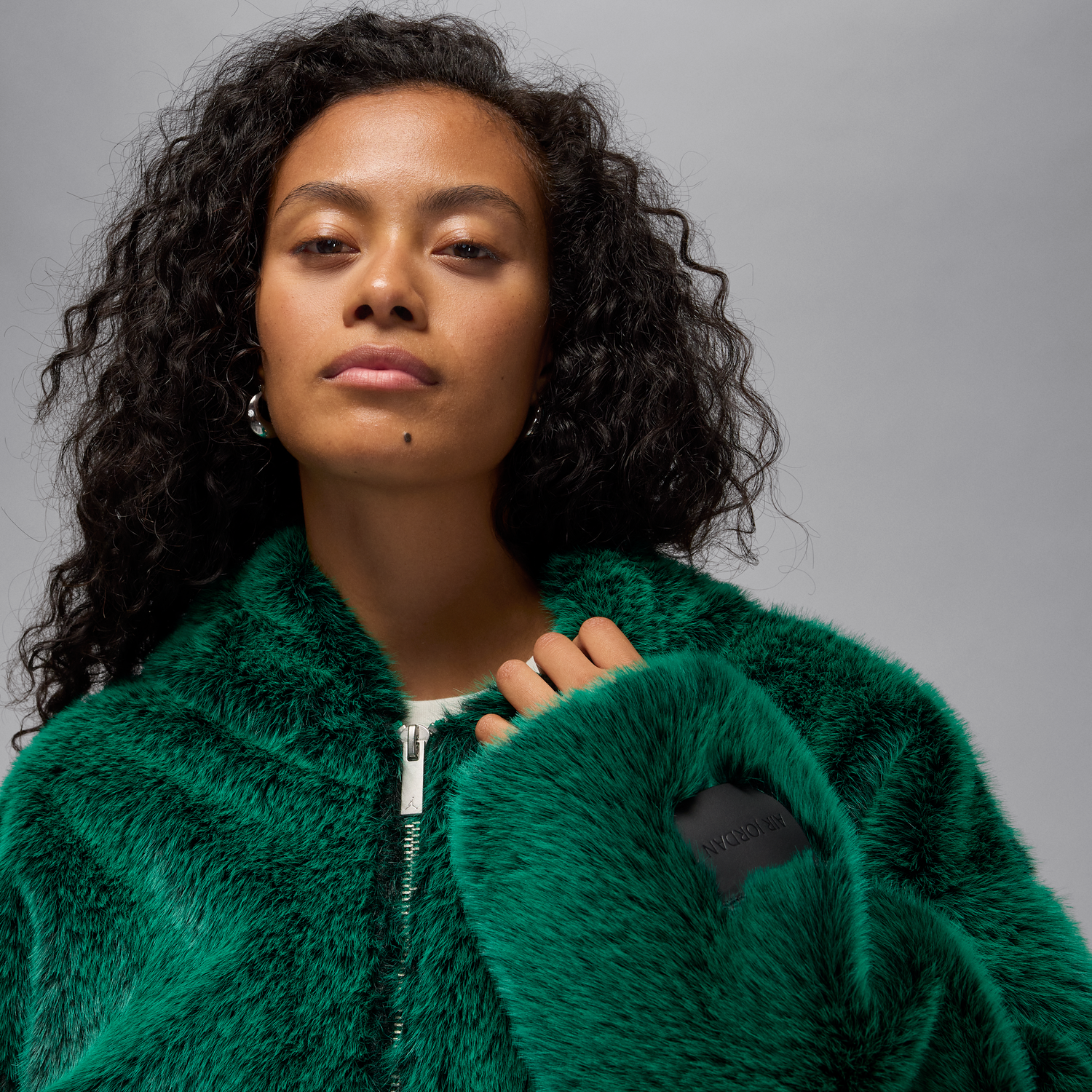 Яке Jordan Air Jordan Faux Fur Hooded Jacket Зелено | HV0293-365, 1