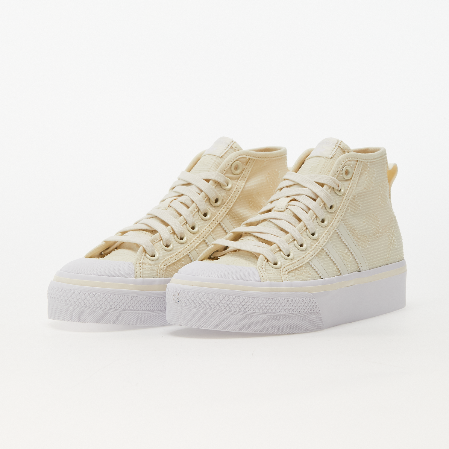 Кецове и обувки adidas Originals Nizza Platform Mid Бежово | GX8356, 0