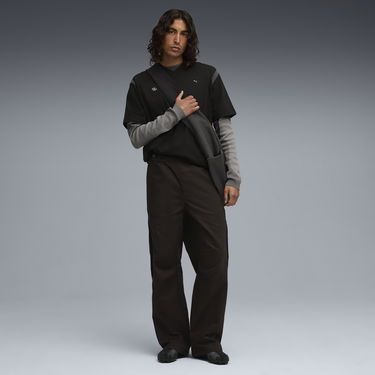 Панталони Puma PUMA x SAN SAN GEAR Wide-Leg Trousers with Knee Panels and Side Zippers Кафяво | 632551_01, 2