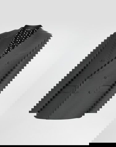 Яке Dolce & Gabbana Double-breasted Virgin Wool Jacket 52 Сиво | G2TV8TGK048V0687, 0