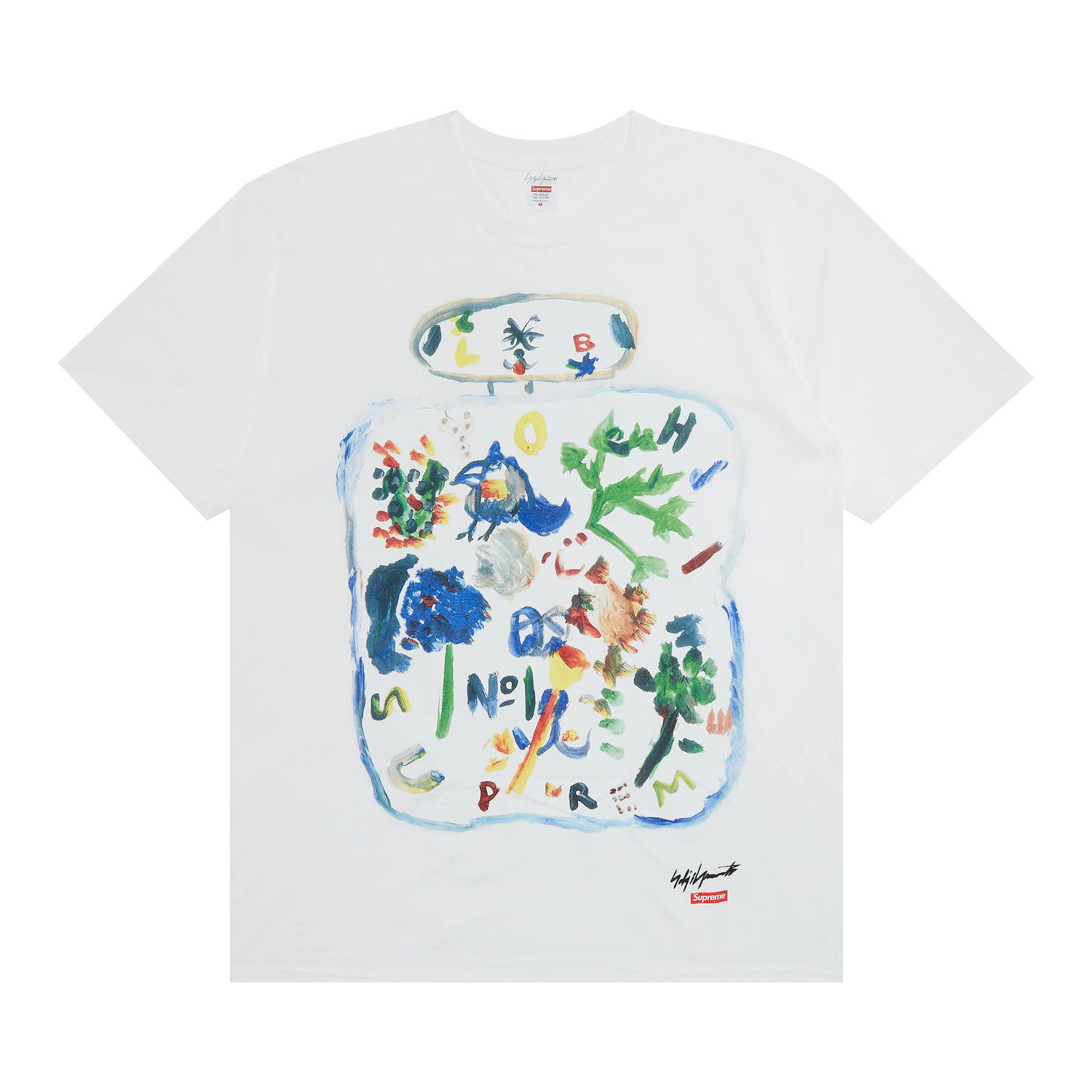 Тениска Supreme Yohji Yamamoto x Paint Tee Бяло | FW22T3 WHITE, 1