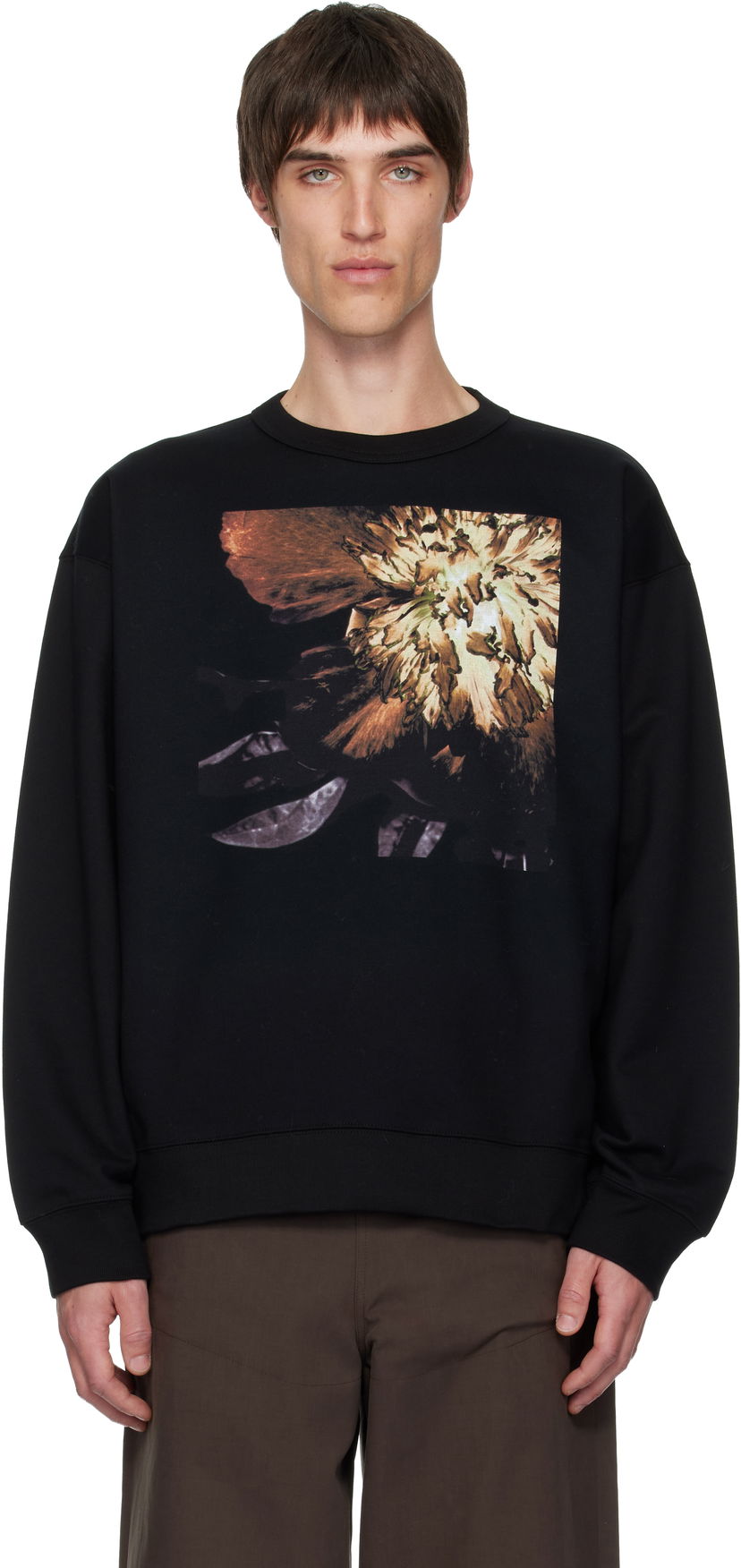 Суитчър Dries Van Noten Dries Van Noten Graphic Sweatshirt Черно | 252-021162-2611