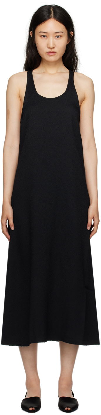 Pокля TOTEME TOTEME Scoop Neck Maxi Dress Черно | 233-6033-280, 0