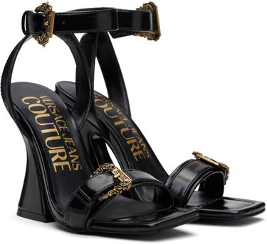 Кецове и обувки Versace Baroque Buckle Kristen Heeled Sandals Черно | E79VA3S36_EZSC35, 3