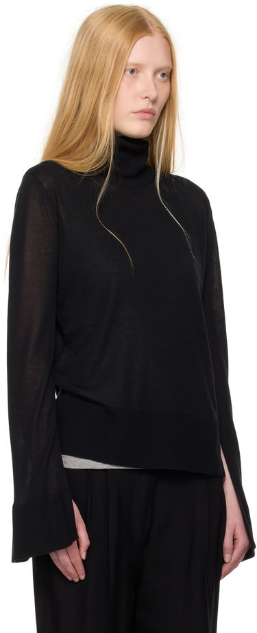 Пуловер TOTEME TOTEME Slit Sleeve Turtleneck Бяло | 253-WRT0535-YA0079, 4