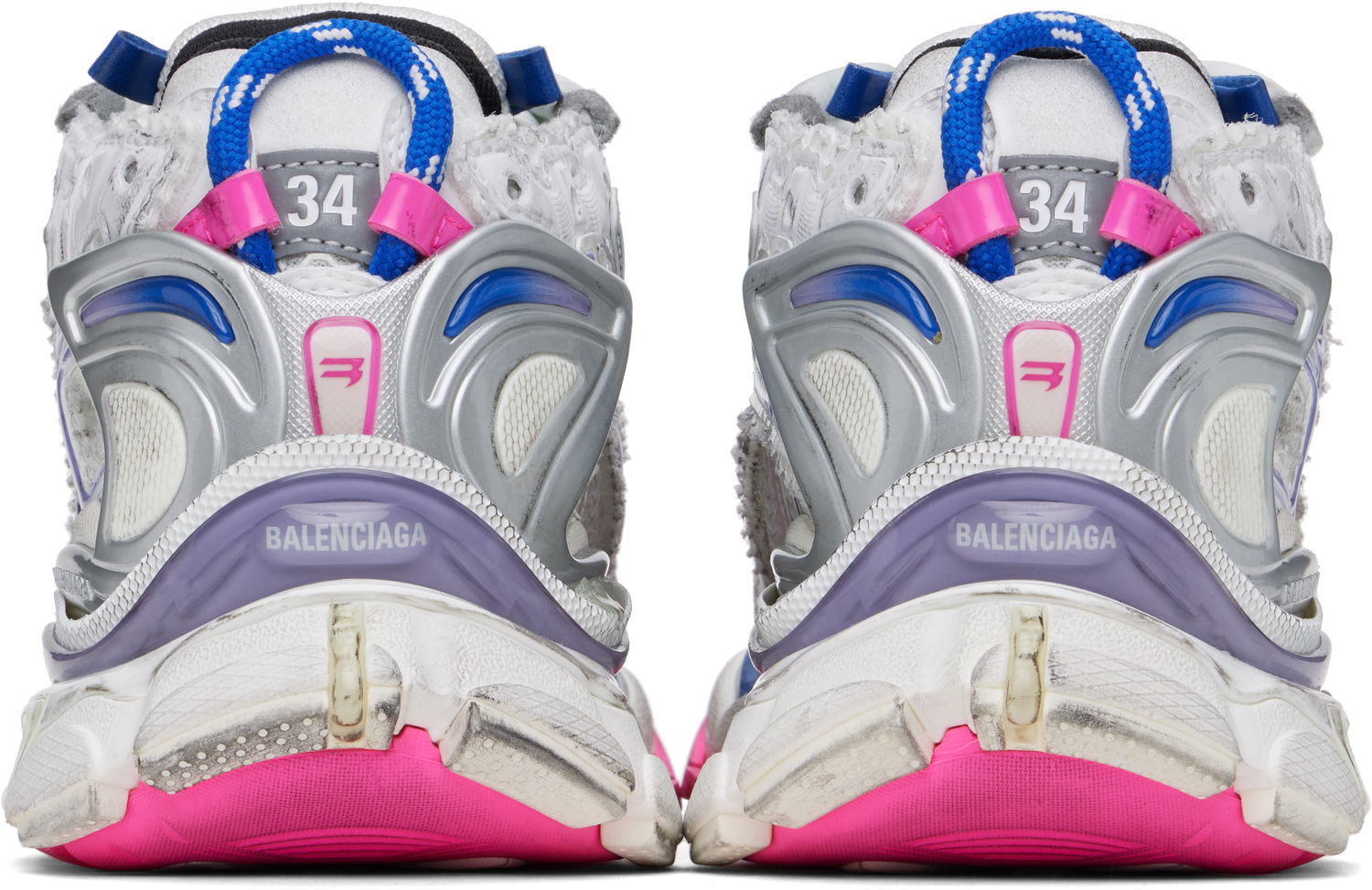 Кецове и обувки Balenciaga Multicolor Runner Sneakers Сиво | 772767 W3RMU, 1