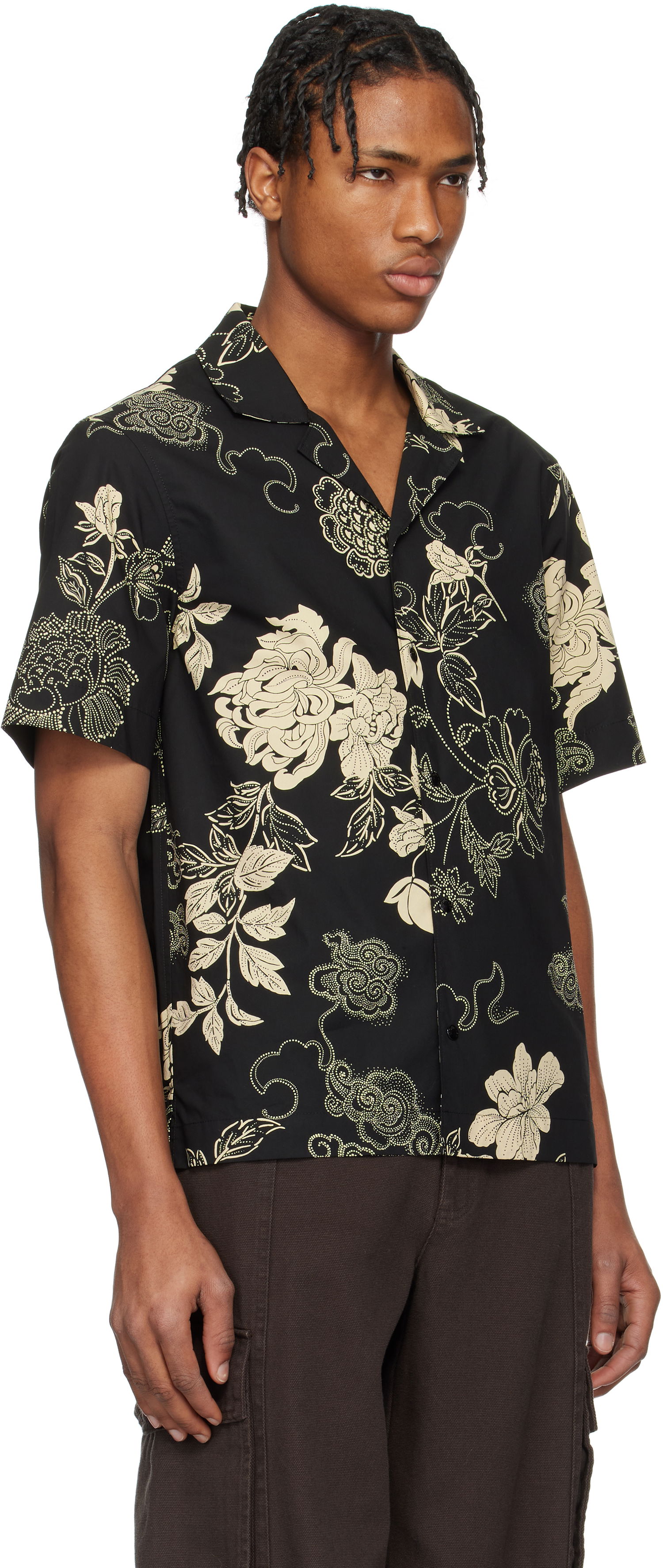 Риза Moncler Moncler Floral Print Cotton Shirt Черно | K10912F00018598I5, 1
