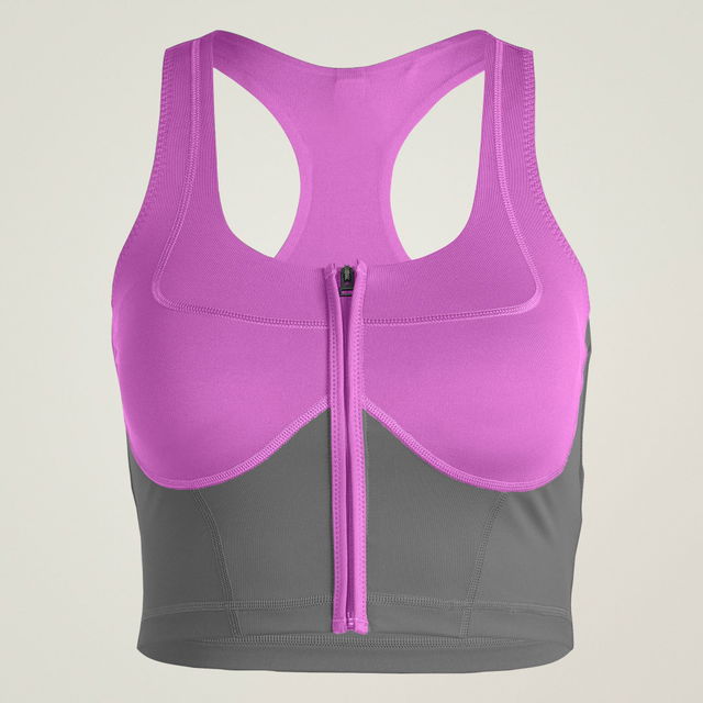 adidas by Stella McCartney Two-Tone Zipped Sports Bra