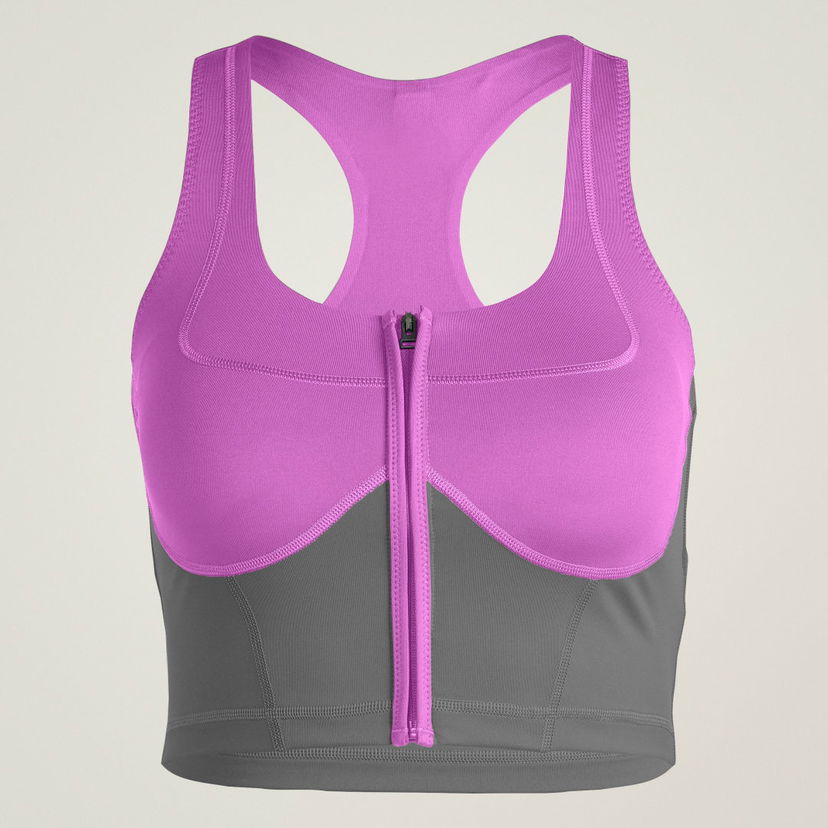 Сутиен adidas Performance adidas by Stella McCartney Two-Tone Zipped Sports Bra Лилаво | JP3172