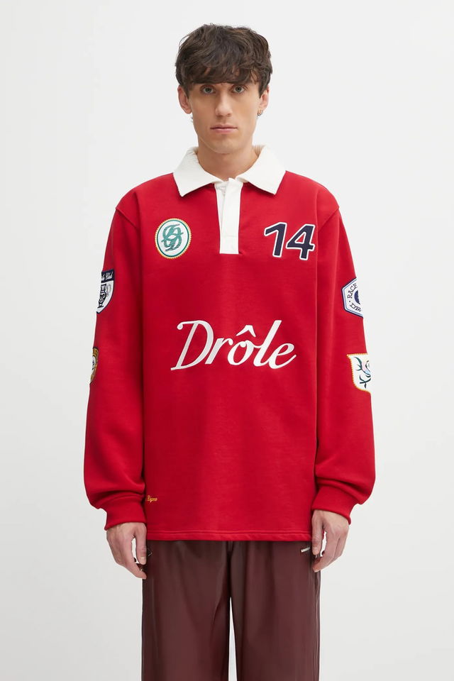 Le Polo Racing Long Sleeve Polo Shirt with Patches