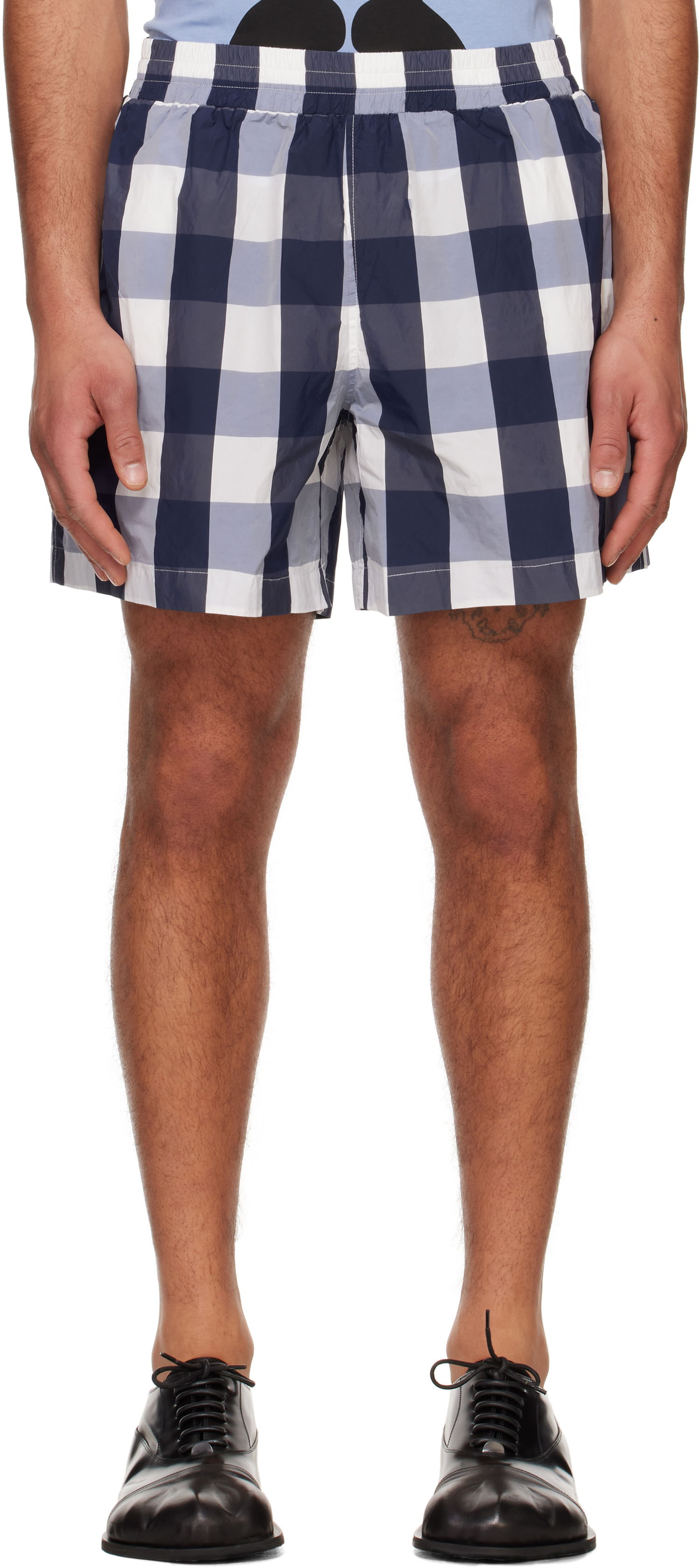 Бански Walter Van Beirendonck Walter Van Beirendonck Checked Casual Shorts Синьо | 2012, 0