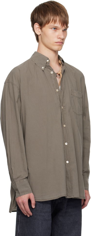 Риза OUR LEGACY Our Legacy Borrowed Button-Down Shirt Зелено | M4252BC, 1