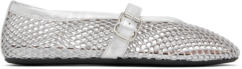 Облекло Alaïa ALAÏA Fishnet Ballerina Flats Металик | AA3A029TK028